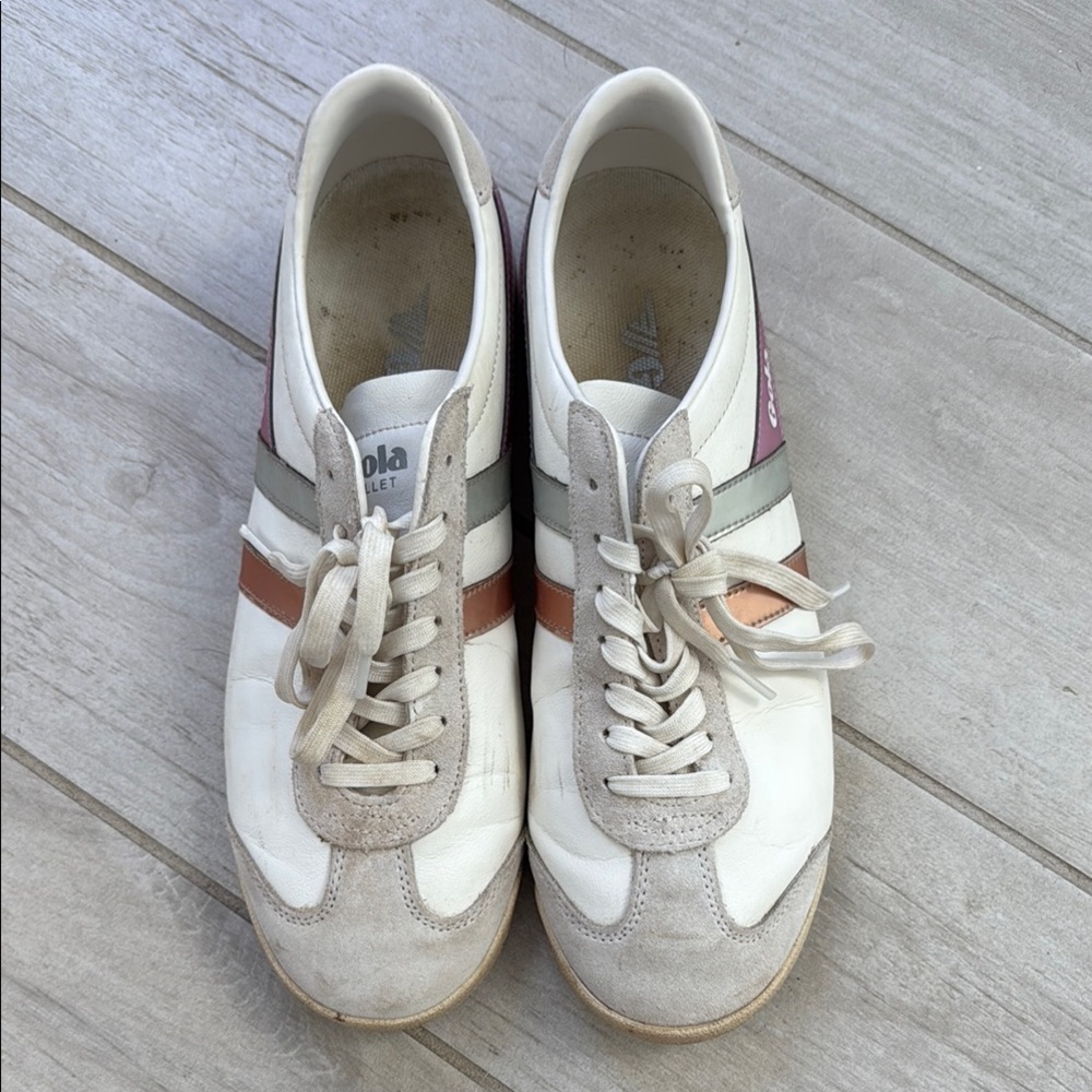 Gola Women's White, Purple, and Orange Sneakers